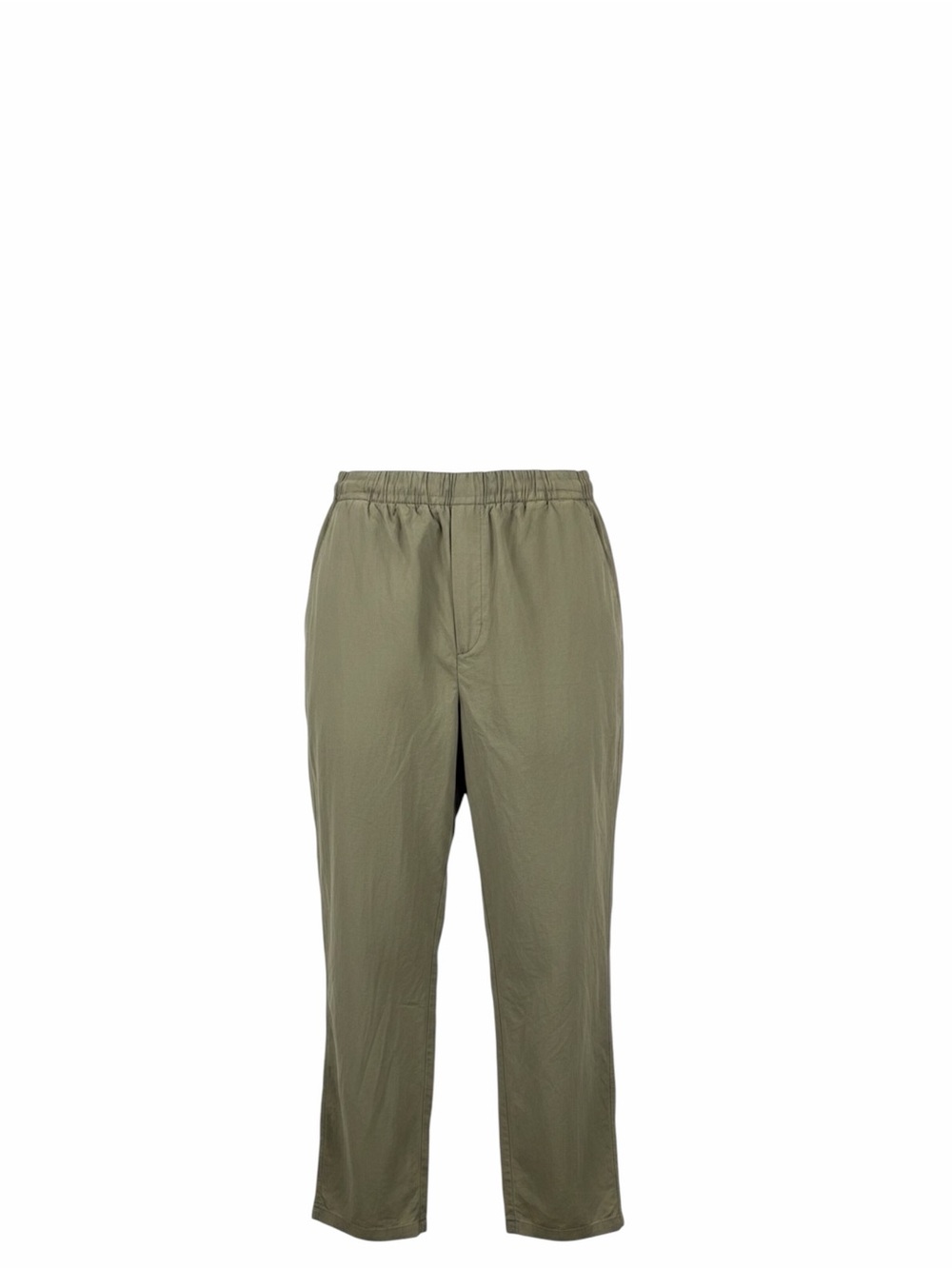 Soeur Andreas Cotton High-Rise Elastic Side Tie Waist Pull-On Taper Ankle Pants